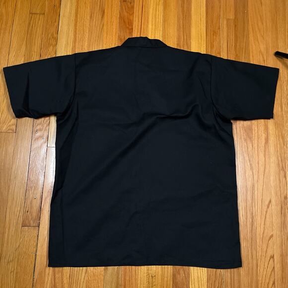 Ben Davis Work Shirt Black Cotton Blend Half Zipper Short Sleeves Pockets USA XL - Picture 3 of 7